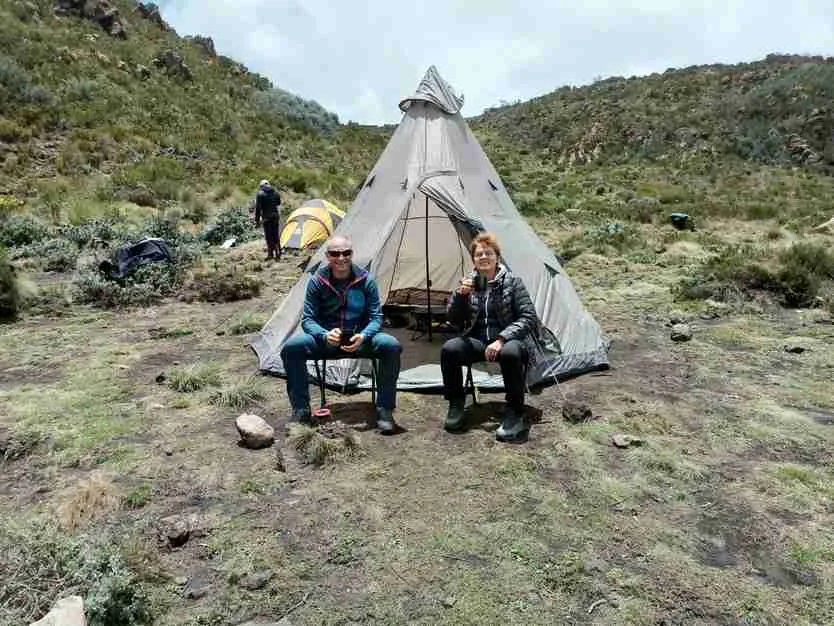 Alex on their Mount Kenya trek