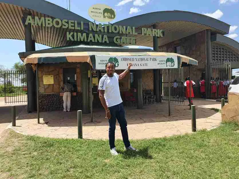 Peterson on their Amboseli safari